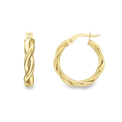 9ct Gold Hoop Earrings - Samuel Perry